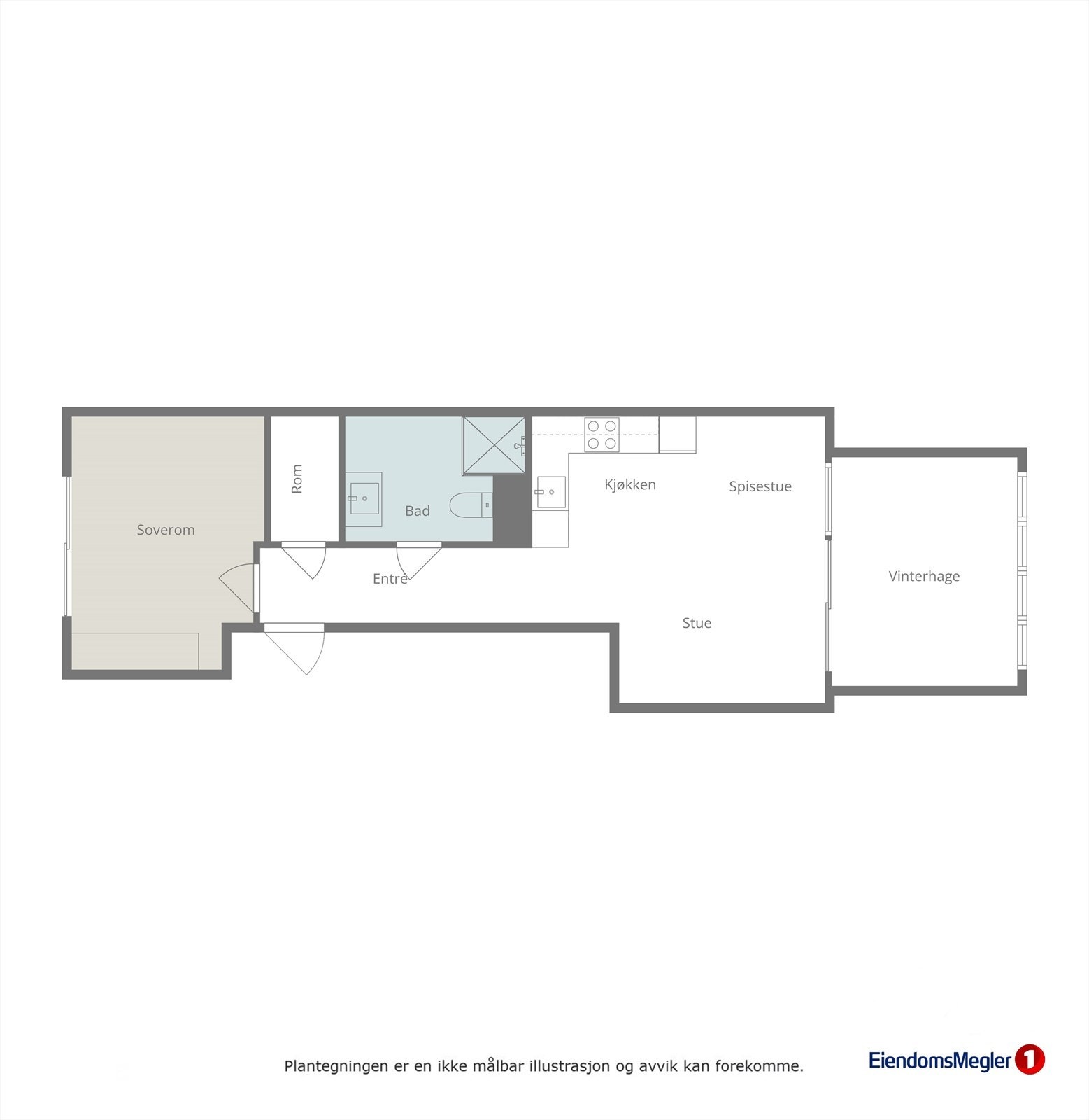 Det er balkong utanfor soverommet Galleribilde