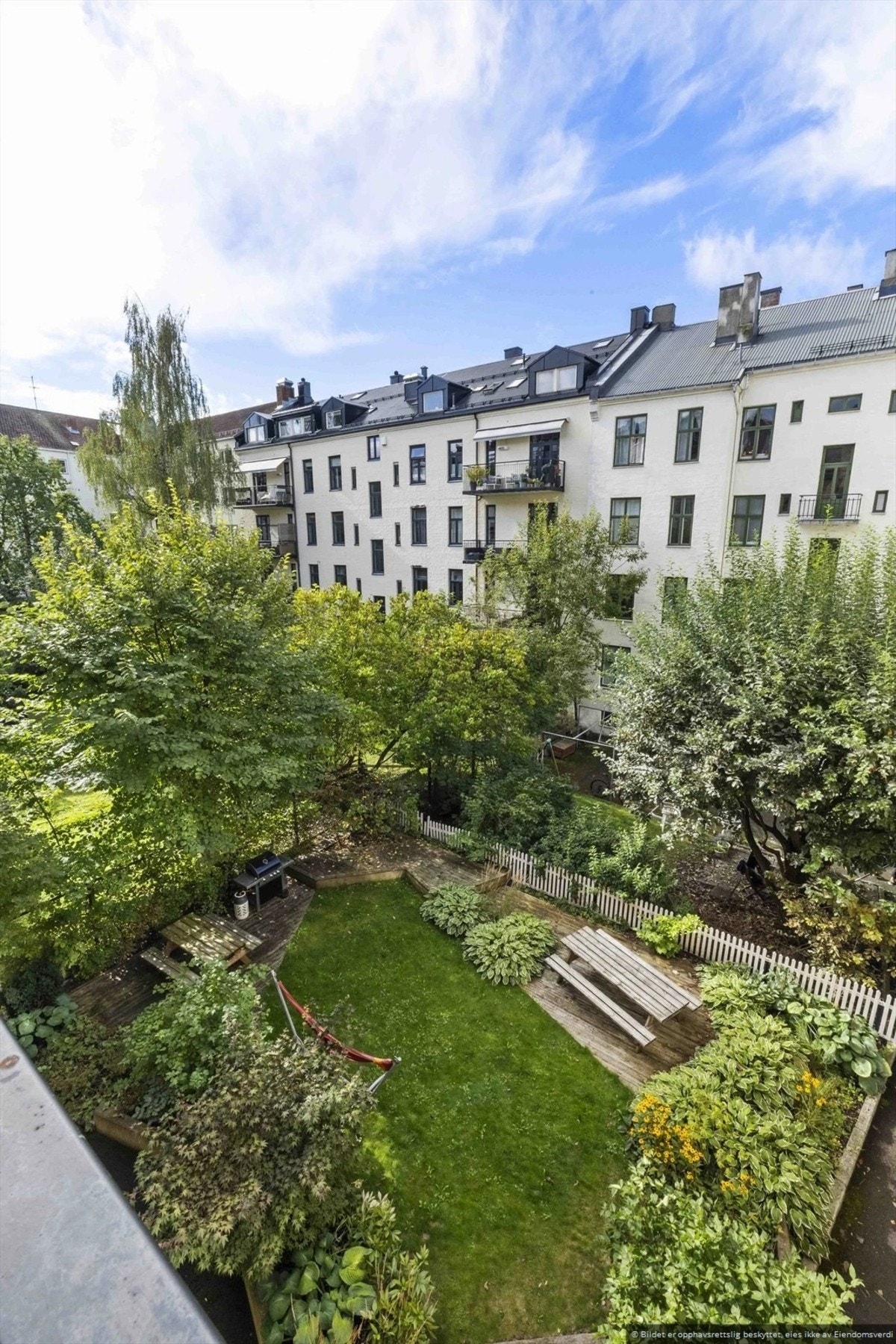 Pent opparbeidet bakhage Galleribilde