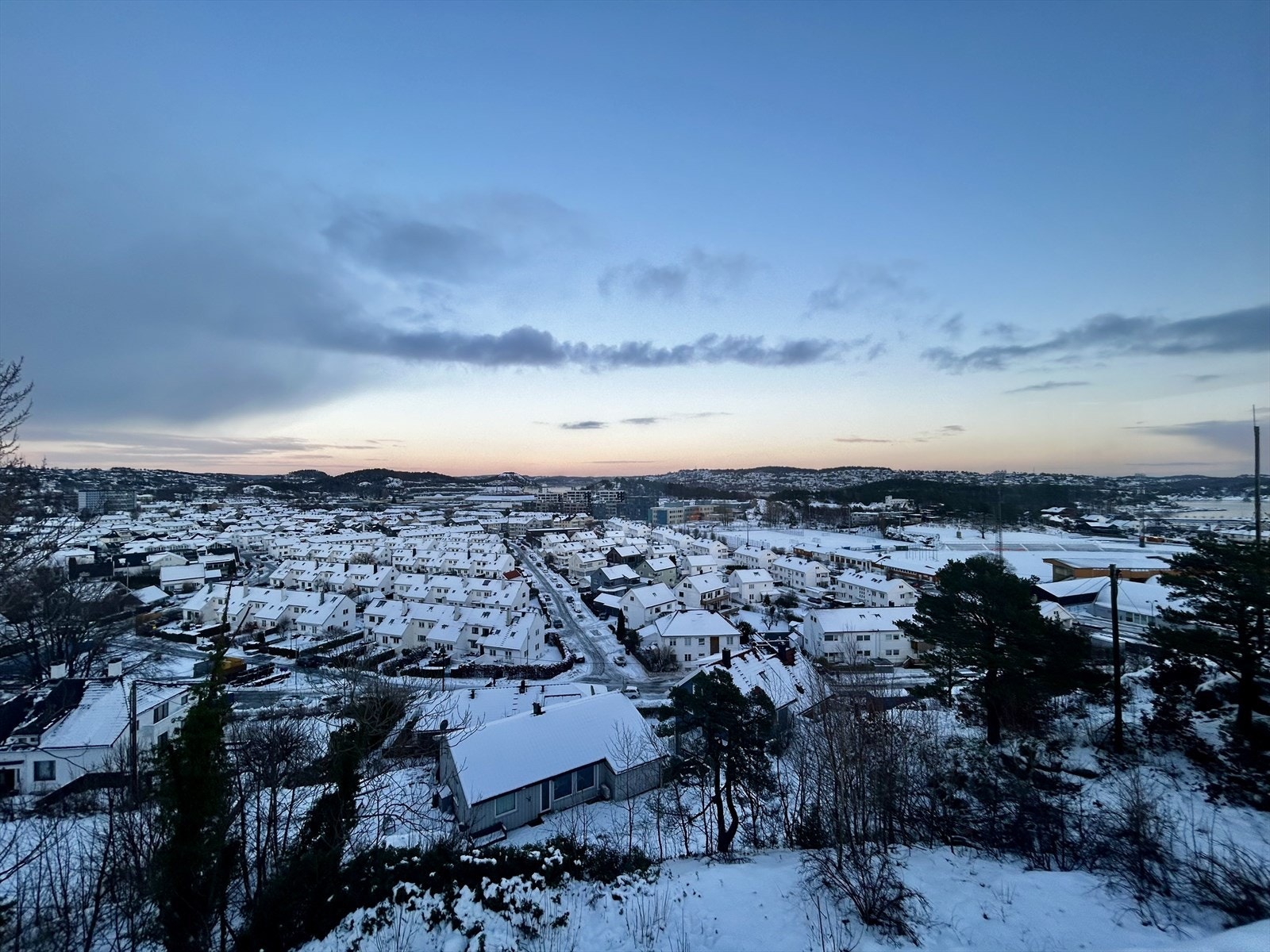 Utsikt fra balkong mot Lund. Galleribilde