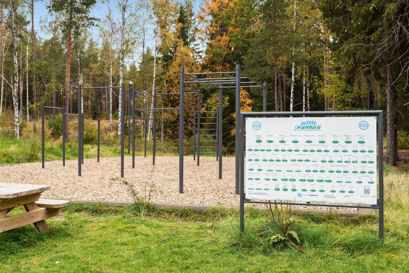 Få minutter fra boligen ligger Kollbanen med tuftepark Galleribilde