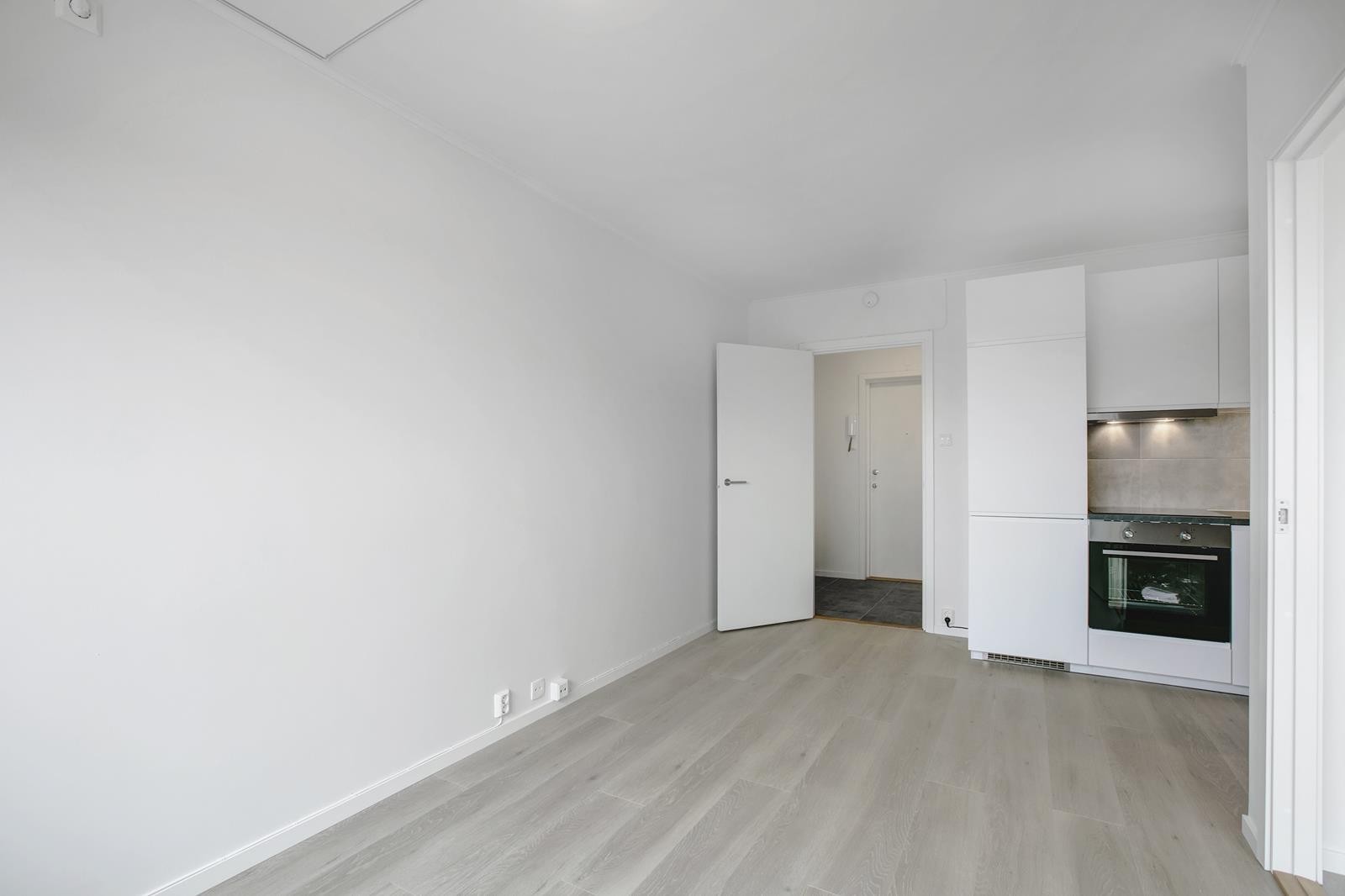 Pene overflater med åpen stue- og kjøkkenløsning Galleribilde