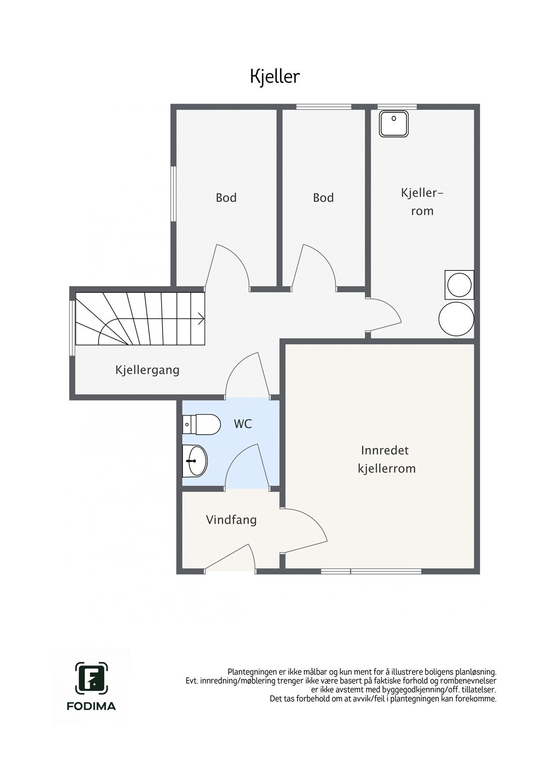 Plantegning kjeller Galleribilde