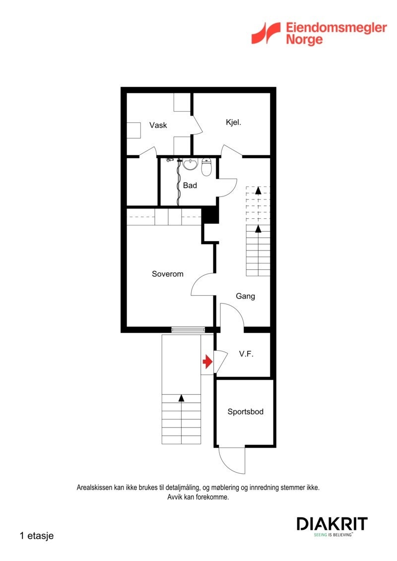 2D planskisse av underetasjen. Galleribilde