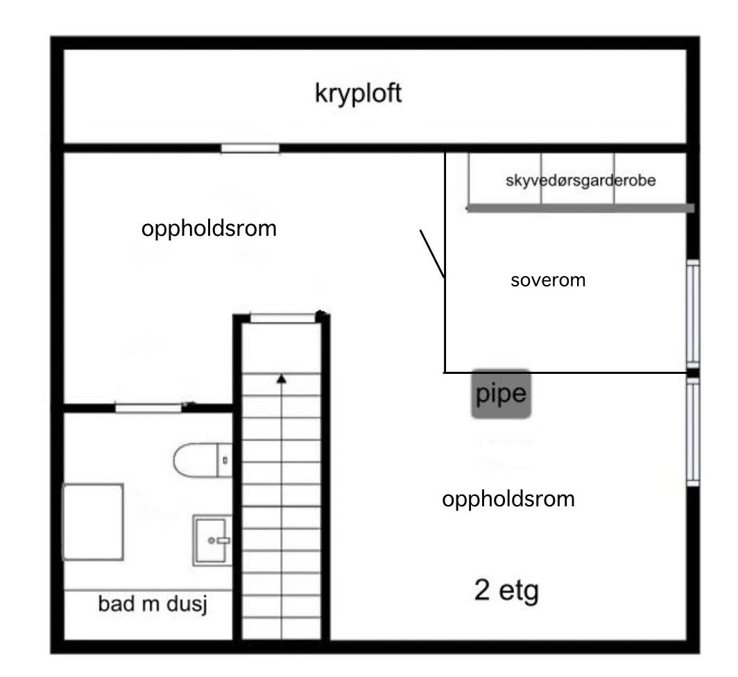 plantegning 2.etg, ikke målbar Galleribilde