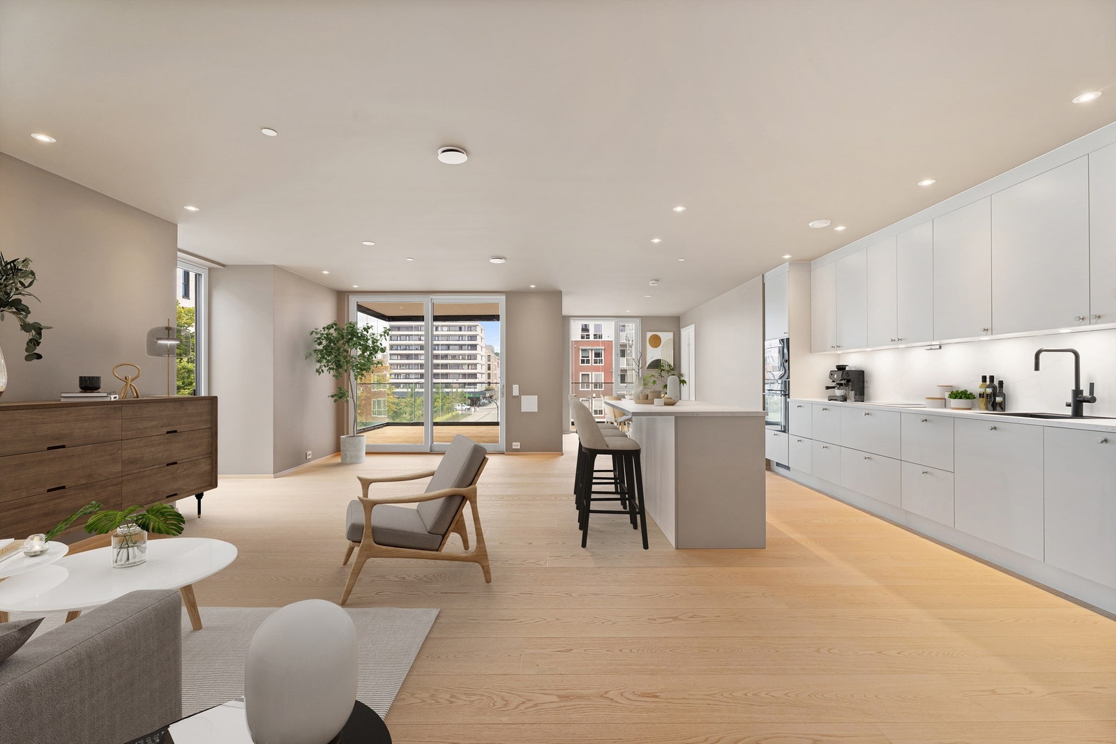 Romslig stueløsning Galleribilde