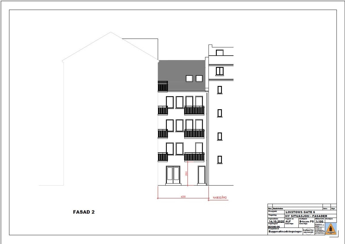 Balkongsøknad fasade Galleribilde