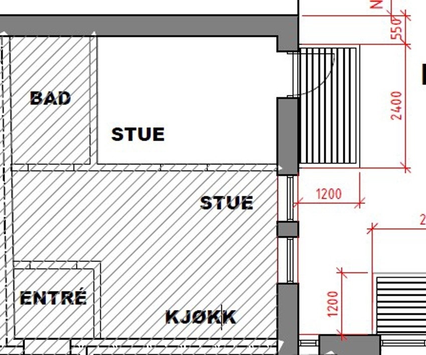 Tegning fra balkongsøknad Galleribilde