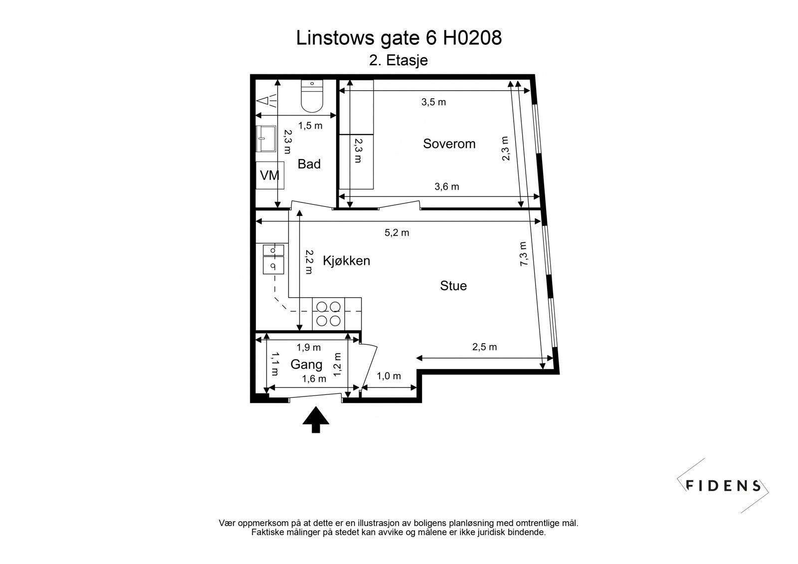 Plantegning for enkel orientering Galleribilde