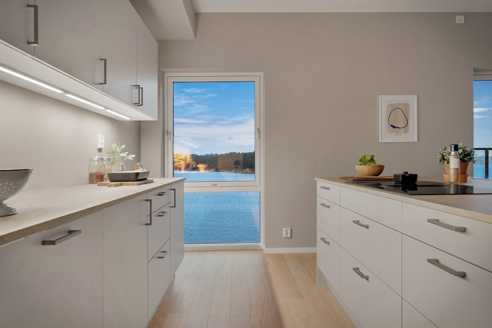 Flott utsikt fra kjøkkenet Galleribilde