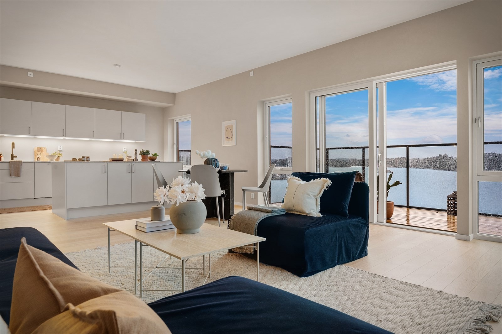 En åpen kjøkken/stue løsning på 41,6m² Galleribilde