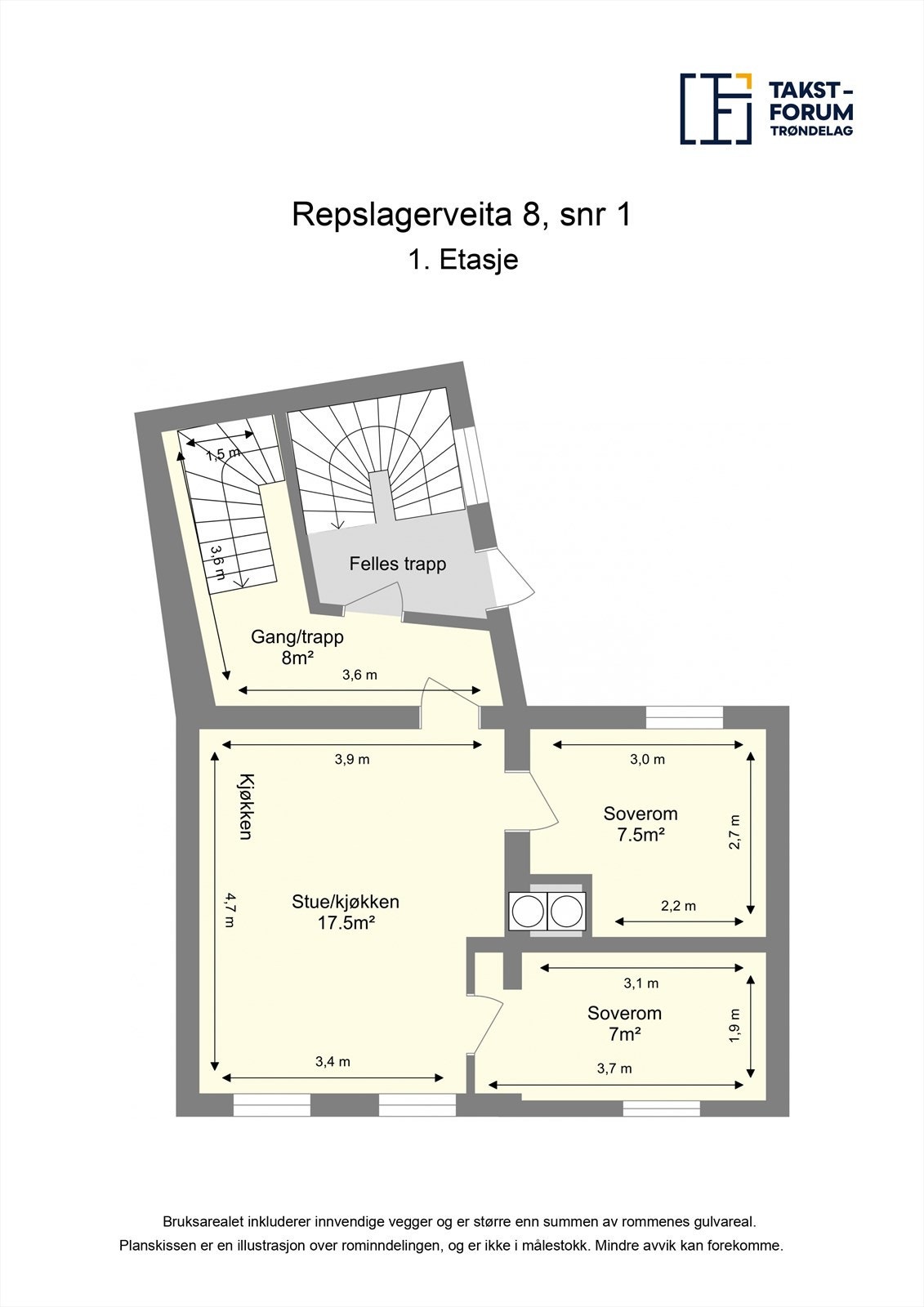 Planskisse første etasje. Galleribilde