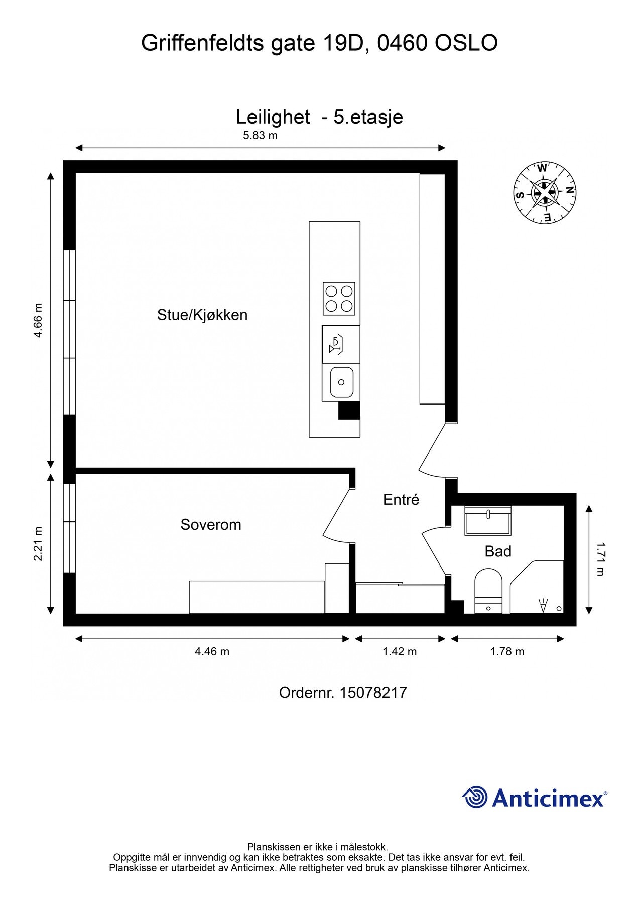 Før vi blar videre ser vi nærmere på boligens planskisse, slik at du får orientert deg litt. I tillegg til innvendige arealer disponerer boligen 2 boder på totalt 10 kvm. Galleribilde