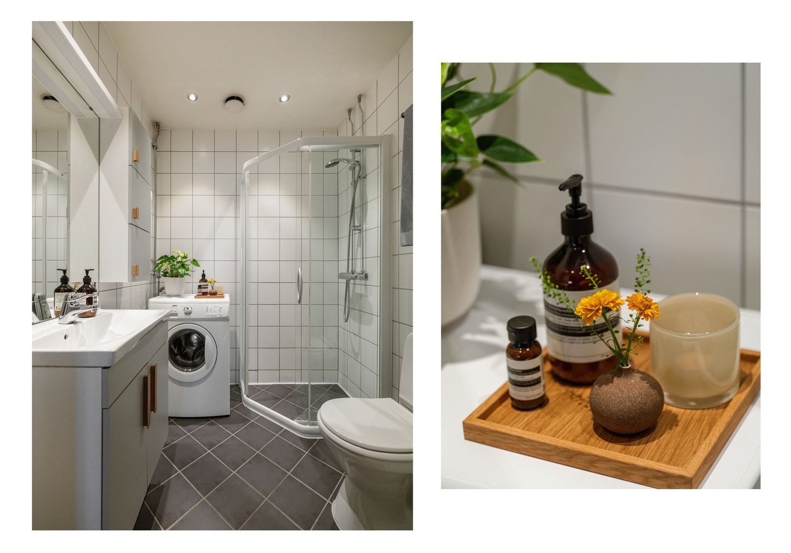 Fra entreen finner vi inngangen til badet. Galleribilde