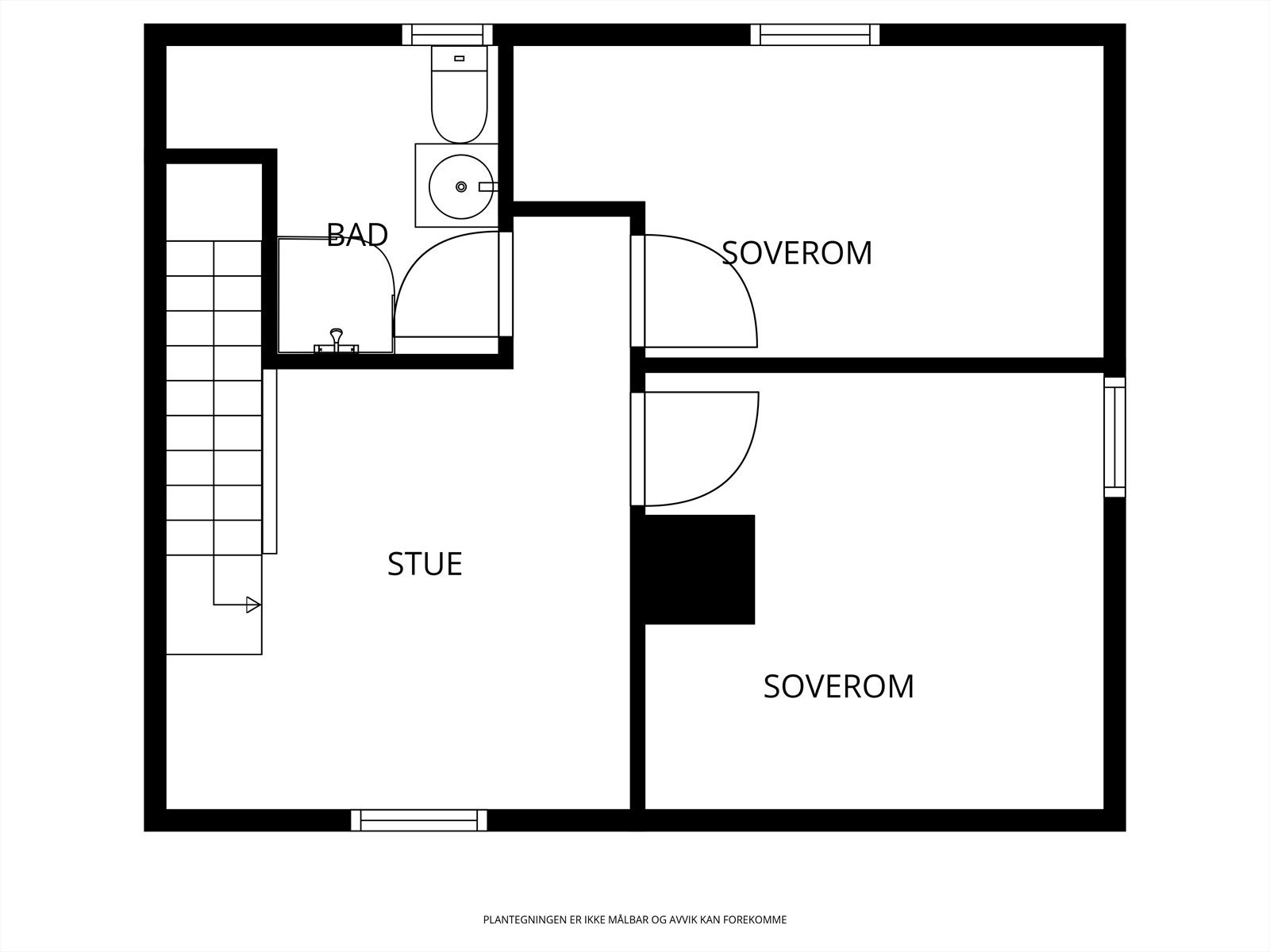 Plantegning loftetasje Galleribilde