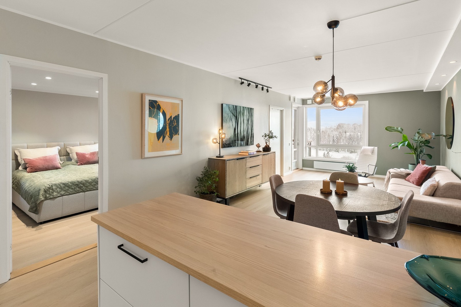 Kjøkkenet er utstyrt med mekanisk avtrekk. Galleribilde