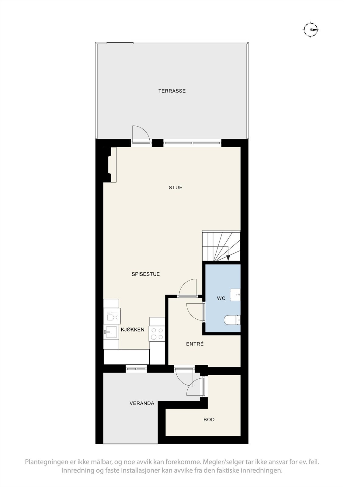 Plantegning 1. etasje Galleribilde