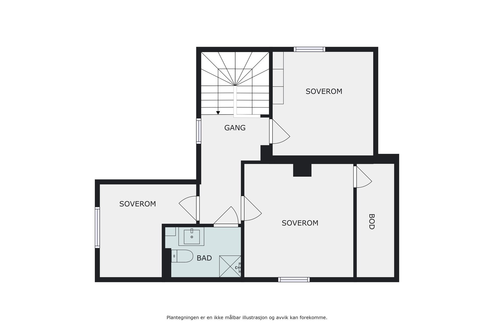 Plantegning 2. etasje Galleribilde