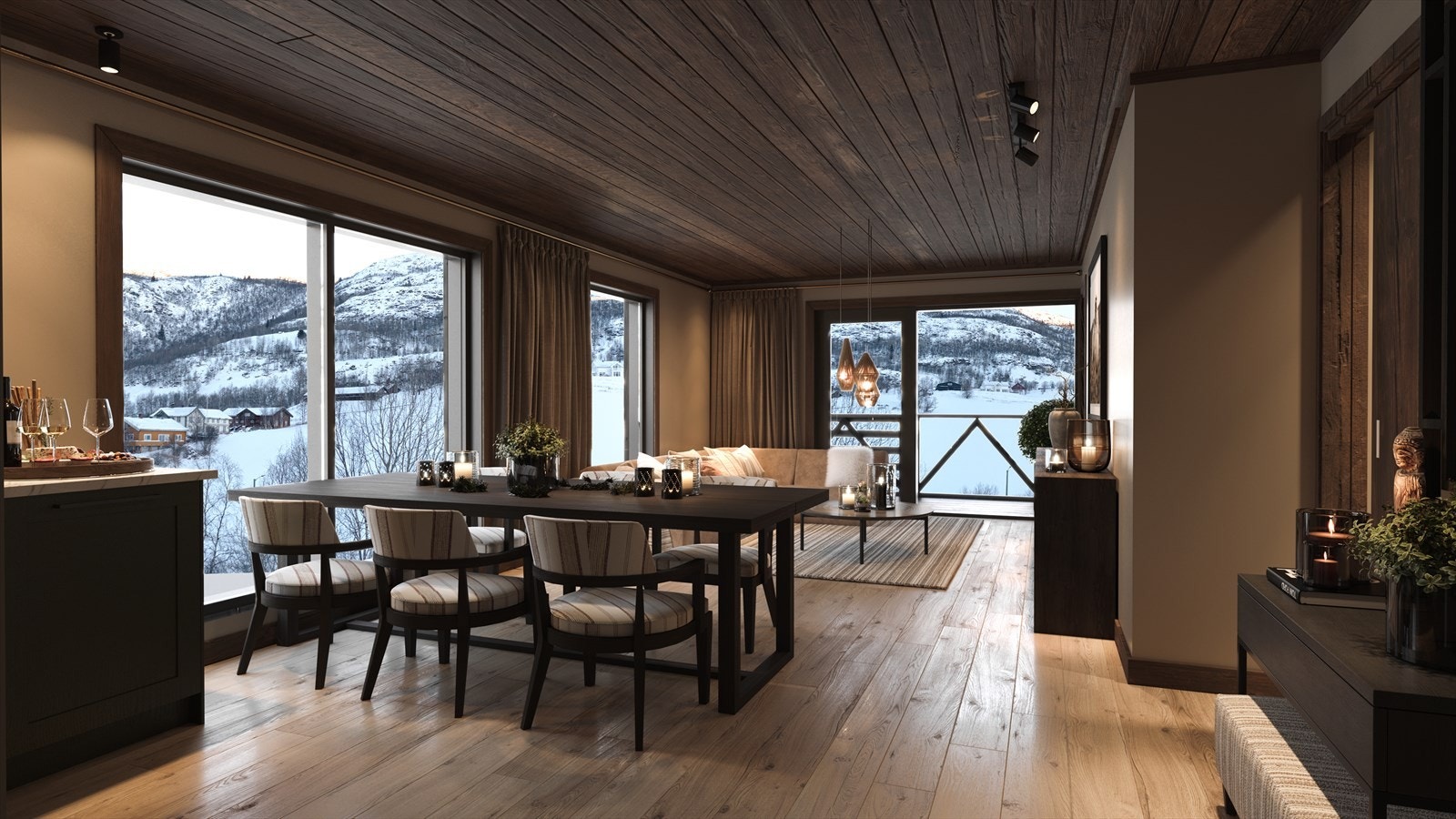 Se alle ledige leiligheter på tuvhemsedal.no. (Illustrasjon viser leilighet 132) Galleribilde