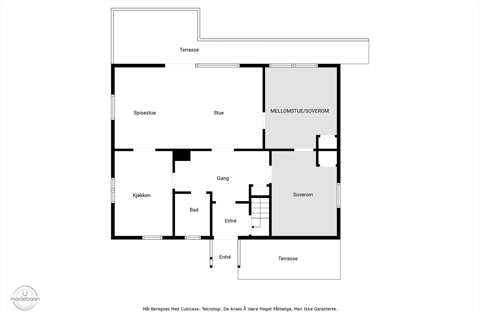 Plantegning hovedetasje Galleribilde