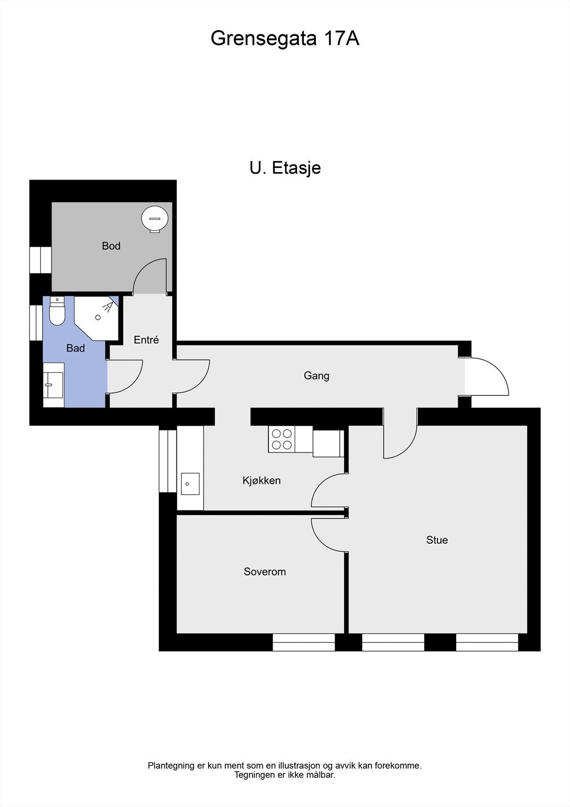2 D plantegning underetasje Galleribilde