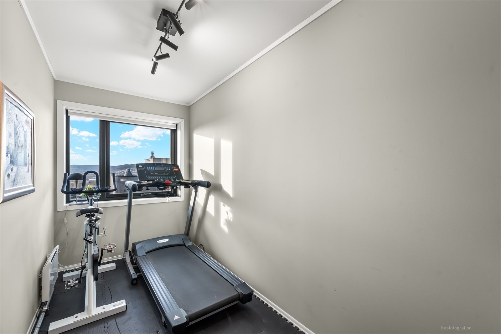 Eller det kan brukes som treningsrom. Galleribilde