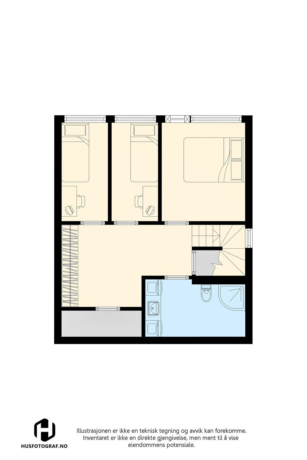 Plantegning underetasje. Galleribilde