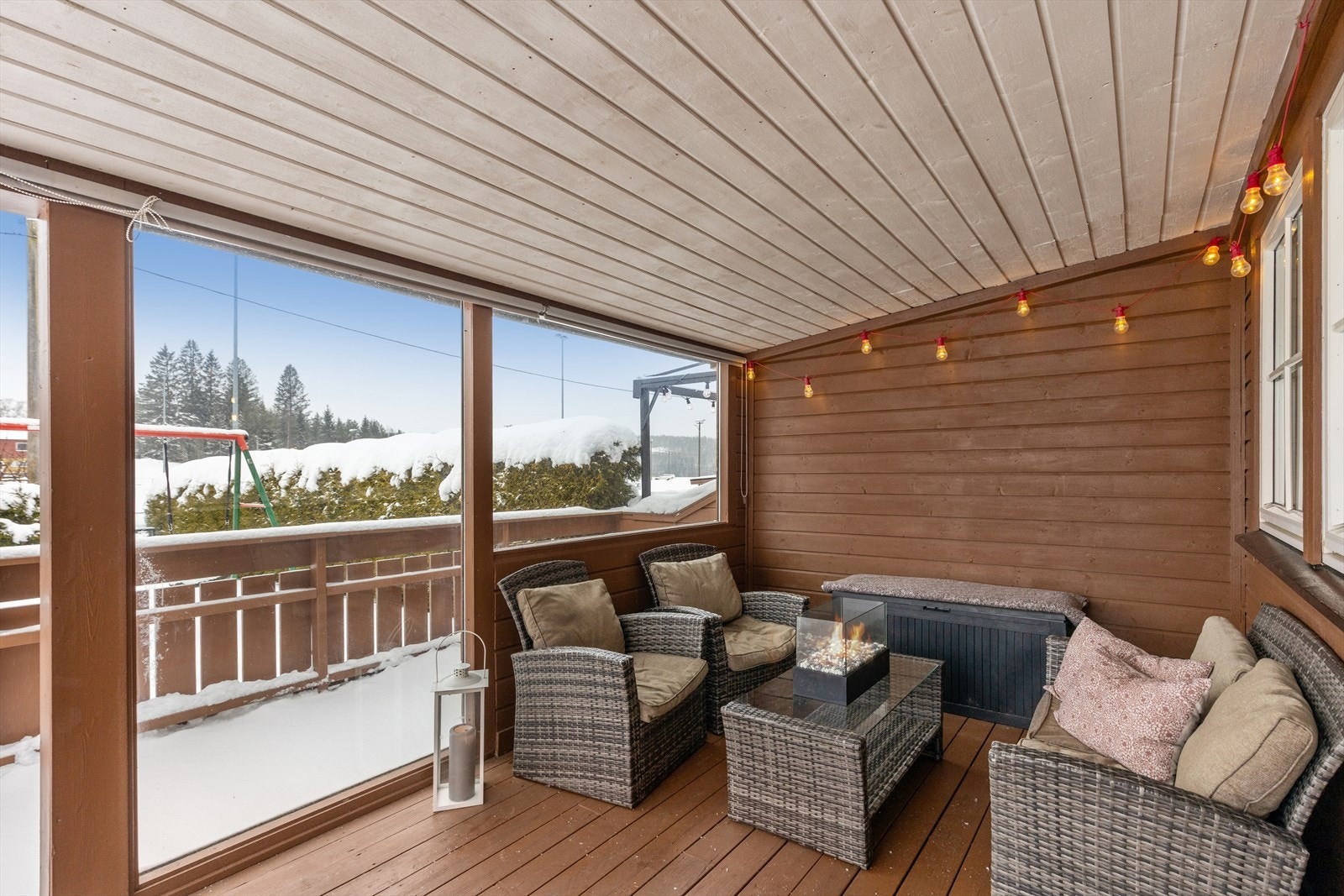 Her kan man sitte og kose seg hele året. Galleribilde