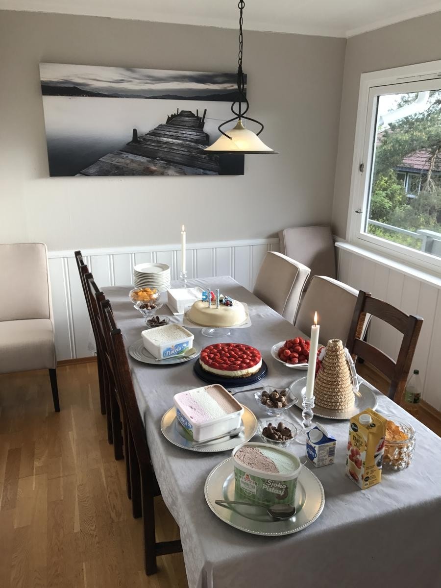 kjøkkenbordet uten ekstra lem. Galleribilde