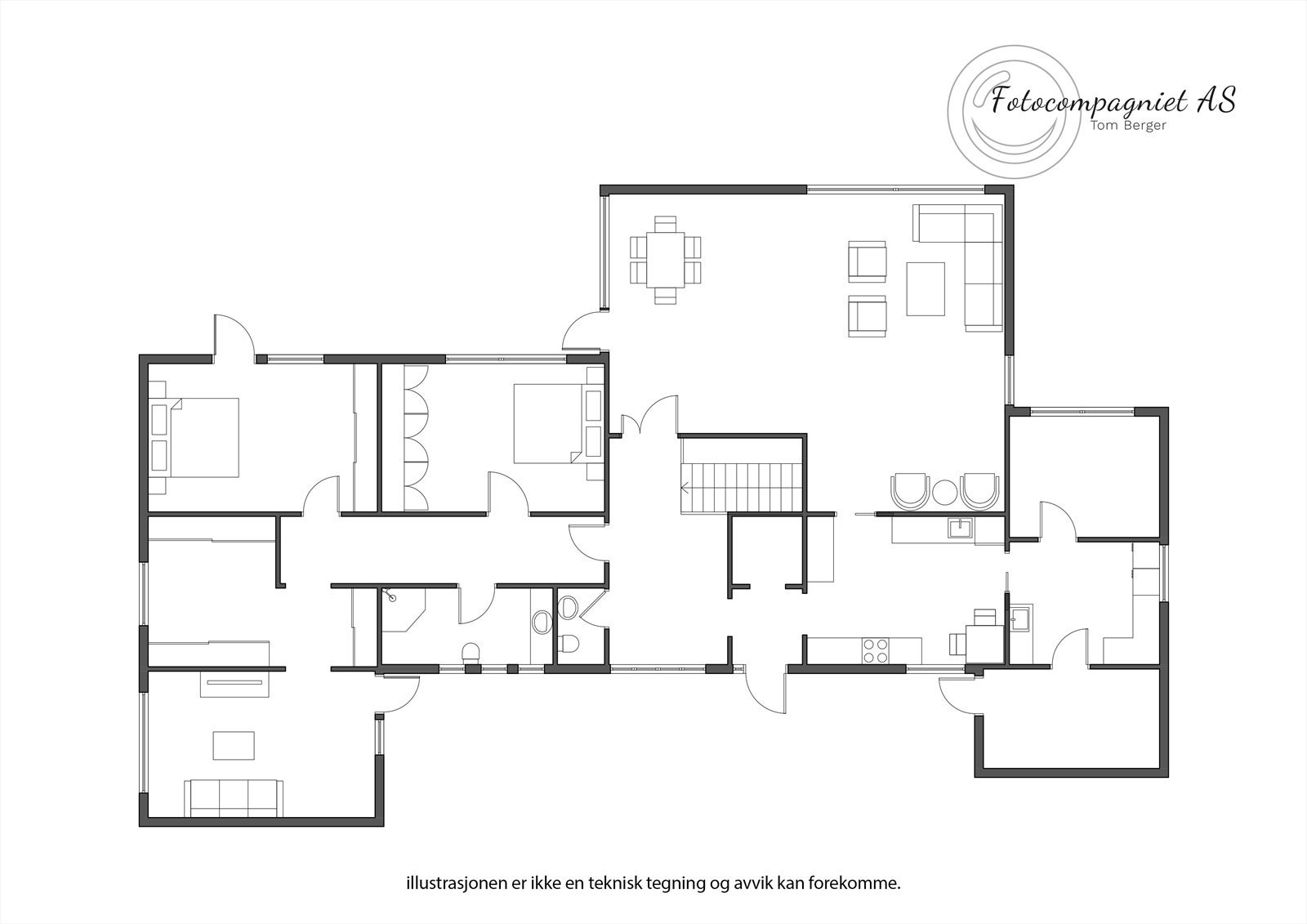 Plankart 1 etg. Galleribilde