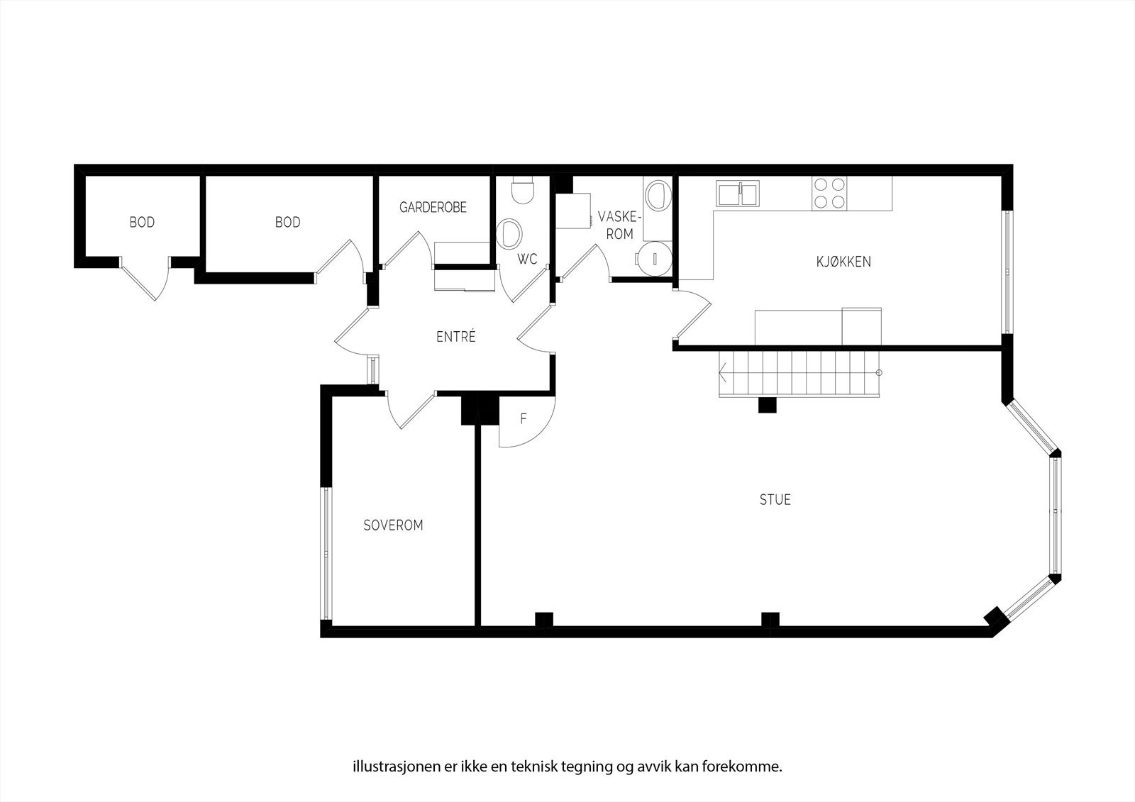 Planløsning 1.etasje. Galleribilde
