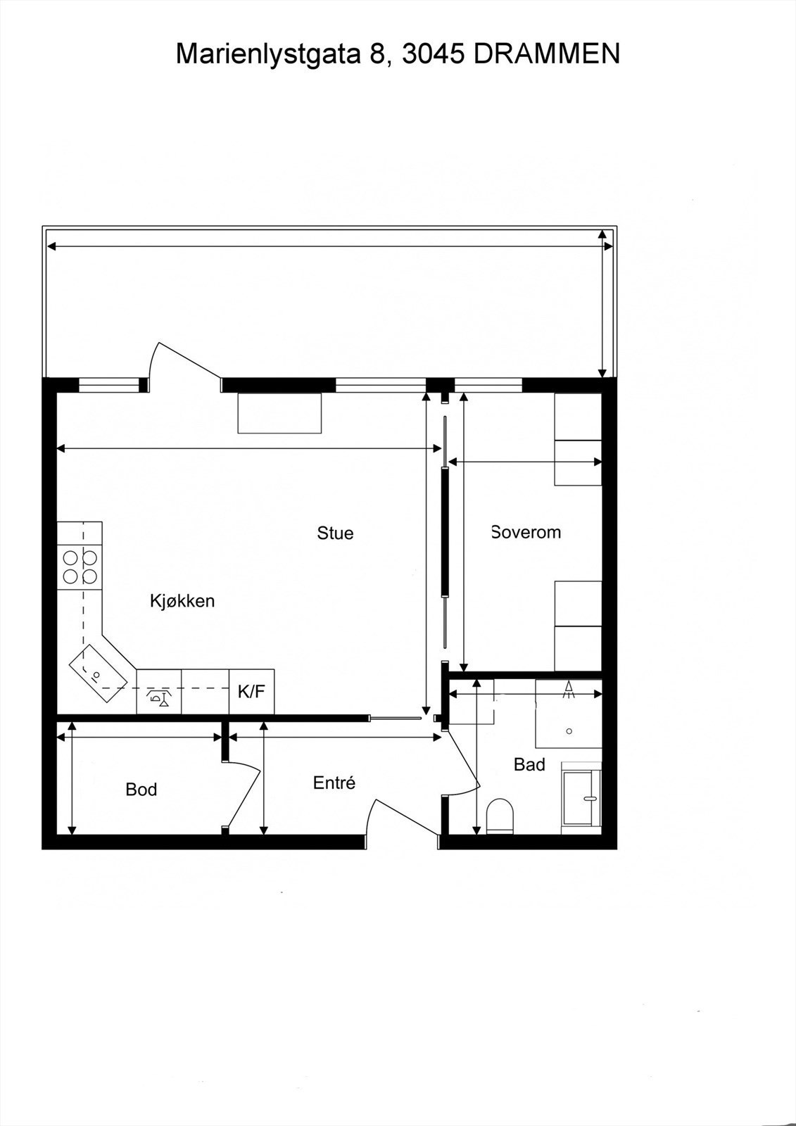 Plantegning Marienlystgata 8 Galleribilde