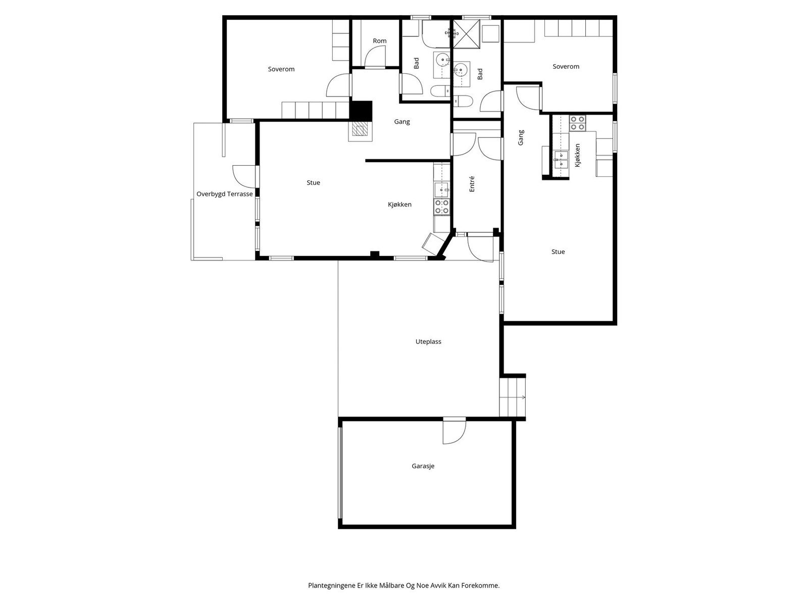 Plantegning av bolig B og bolig C Galleribilde