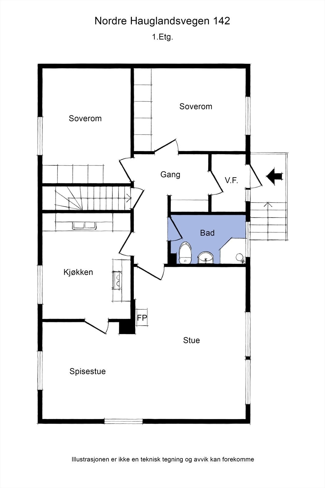 Plantegning første etasje. Galleribilde