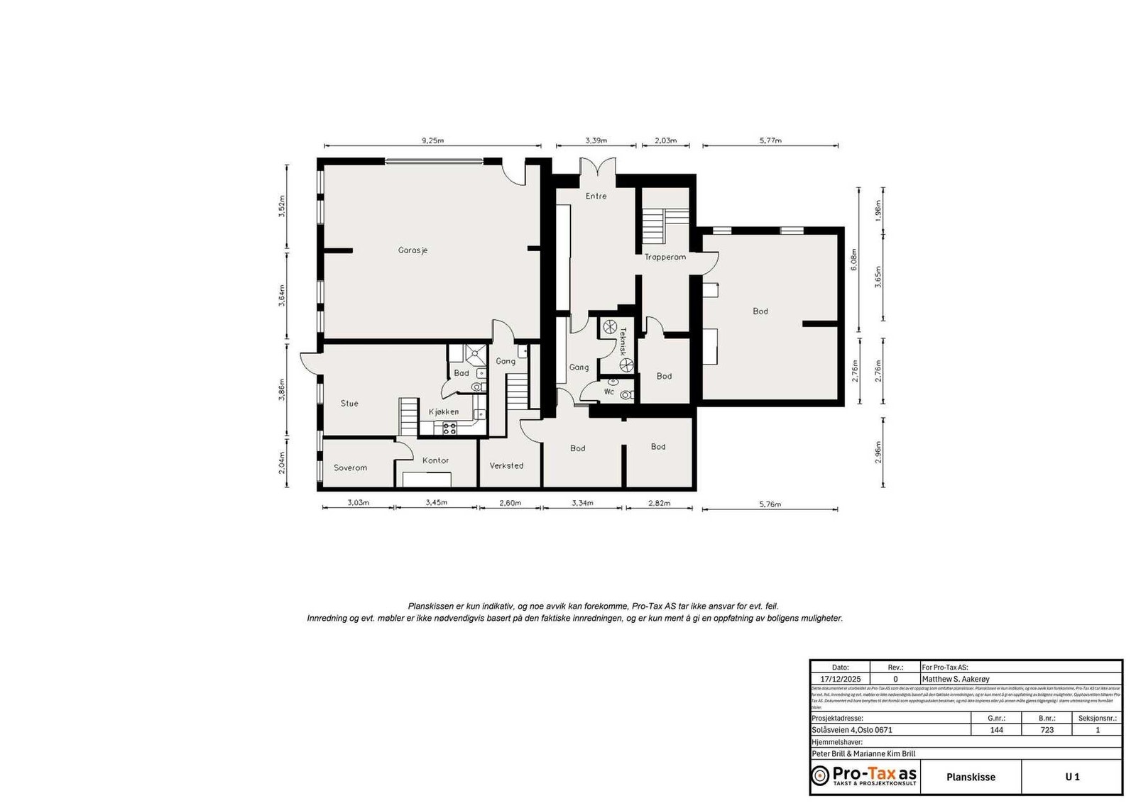 Plantegning - Underetasje Galleribilde