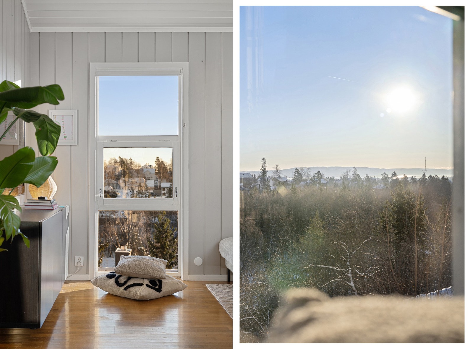 Flott utsikt fra stuevinduet Galleribilde