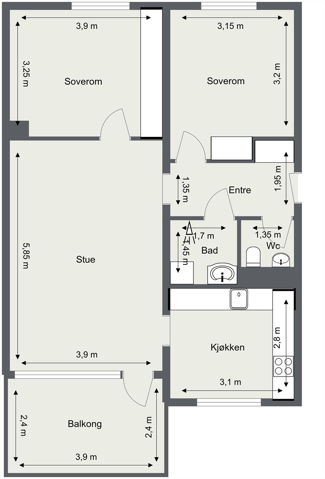 Plantegning Galleribilde