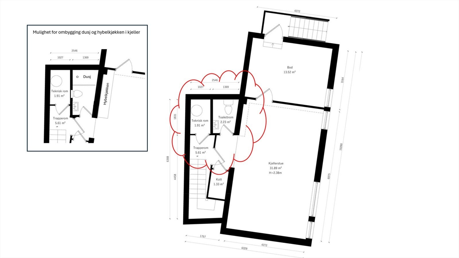 ALTERNATIV PLAN
U N D E R E T A S J E / K J E L L E R Galleribilde