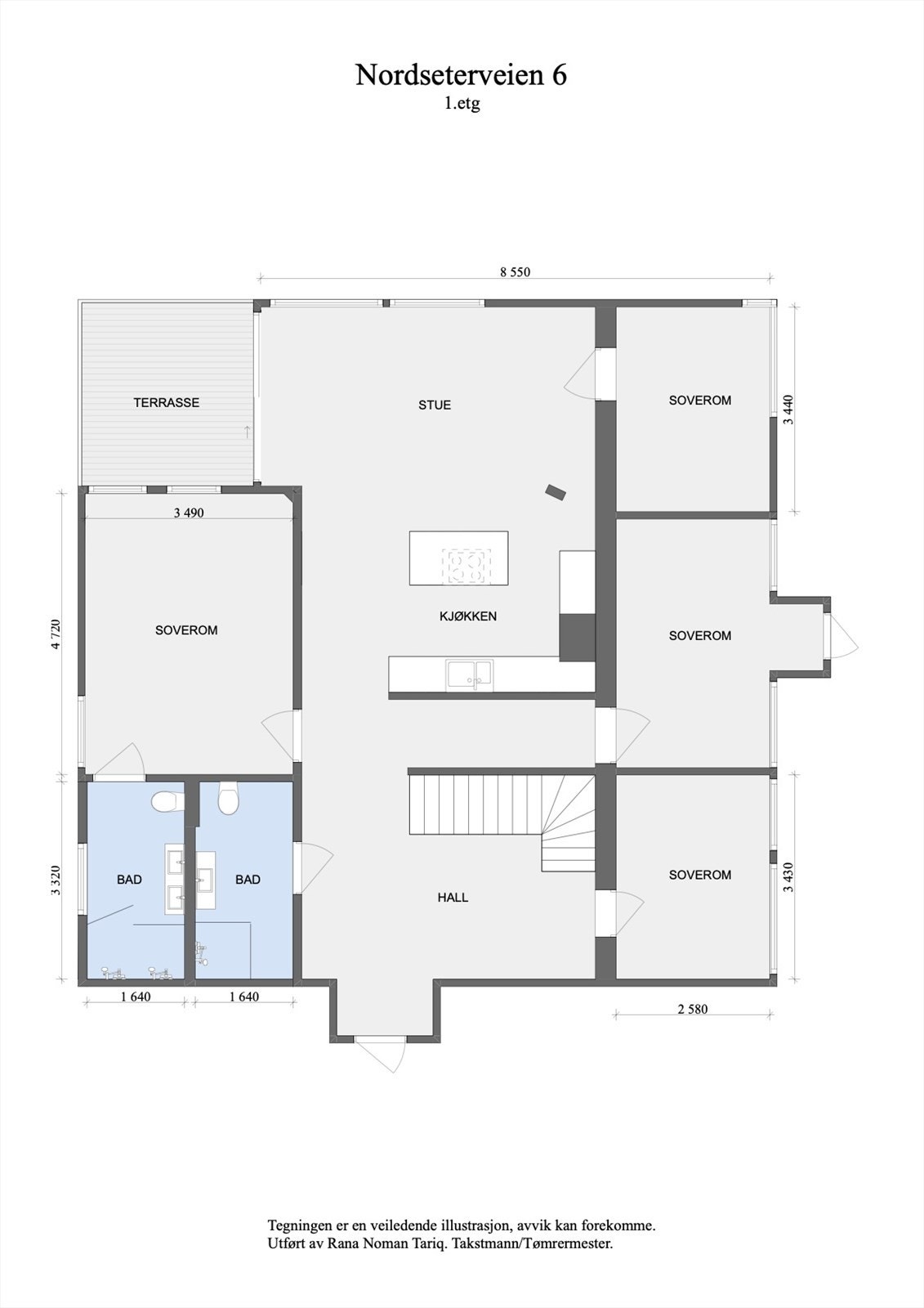 Plantegning 1. etg. Galleribilde