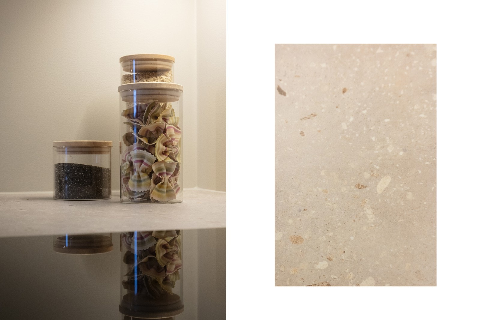 Slitesterk laminatbenkeplate med nedfelt vaskekum i børstet stål. Galleribilde