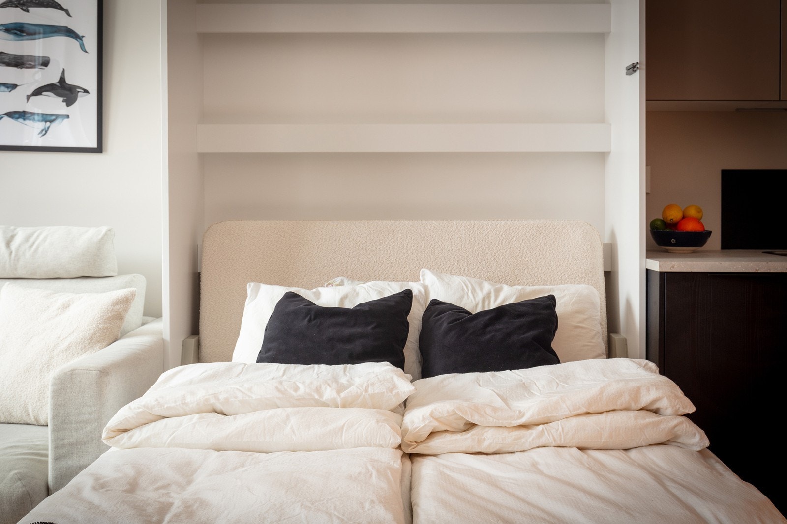 Sengeløsningen frigjør verdifull gulvplass på dagtid. Galleribilde