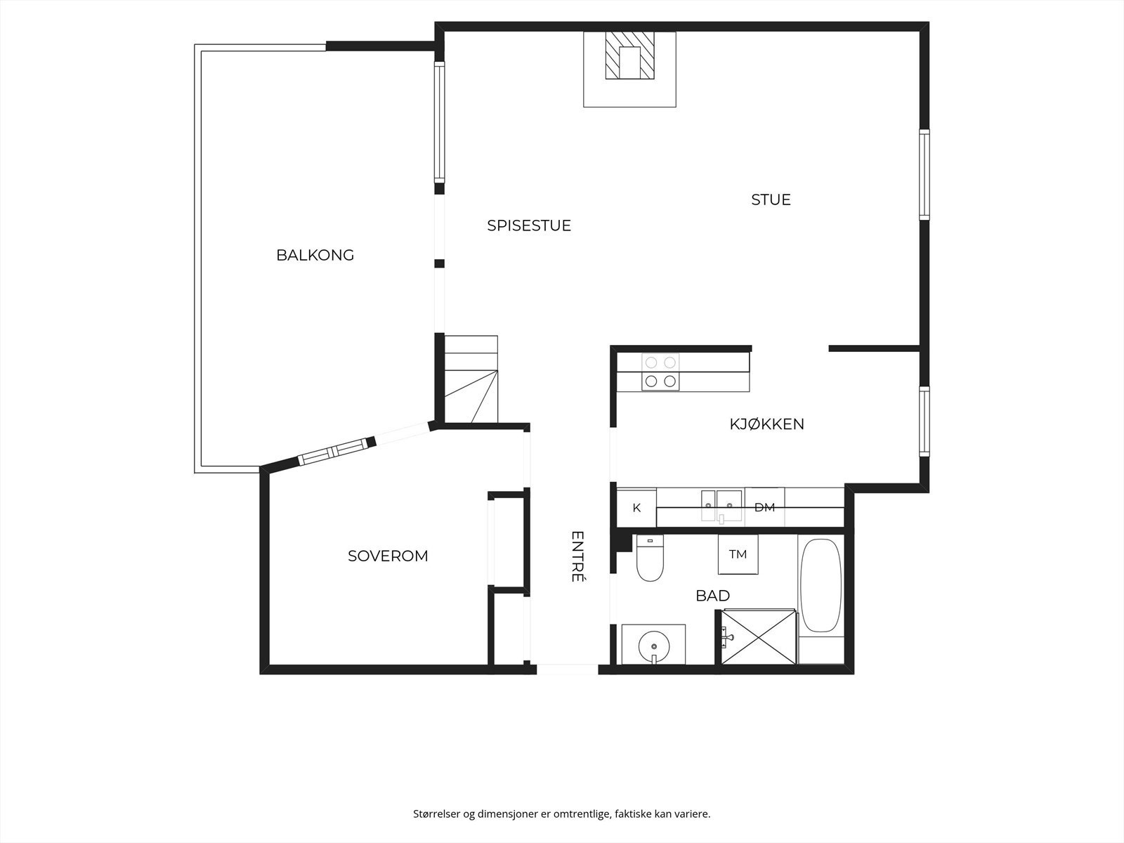 Leiligheten har en romslig stue med adkomst til vestvendt terrasse, ideell for avslapning og utendørs måltider. Galleribilde