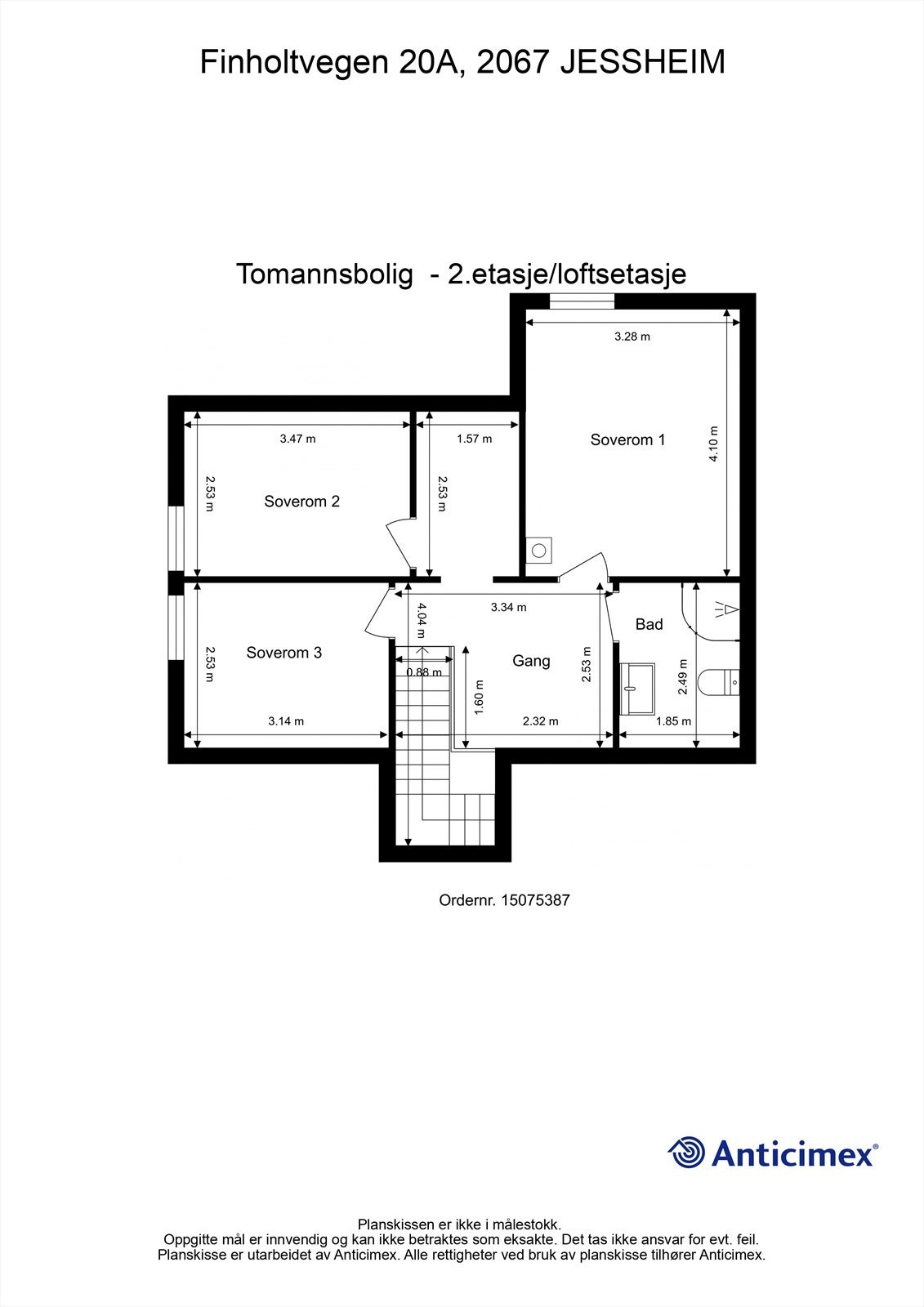 Plantegning 2.etasje. Galleribilde