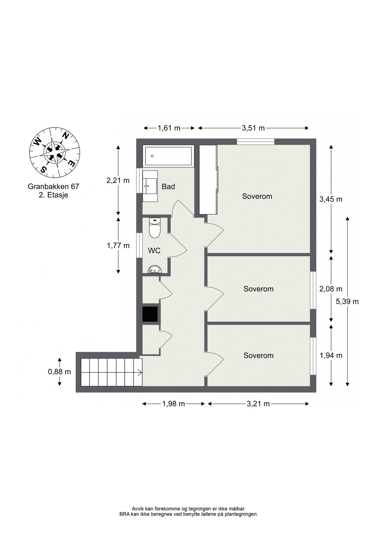 Plantegning 2.etasje Galleribilde