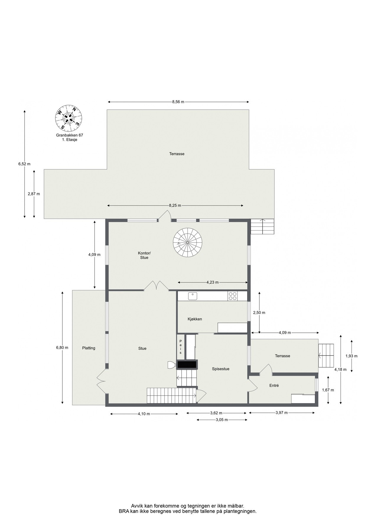 Plantegning 1.etasje Galleribilde