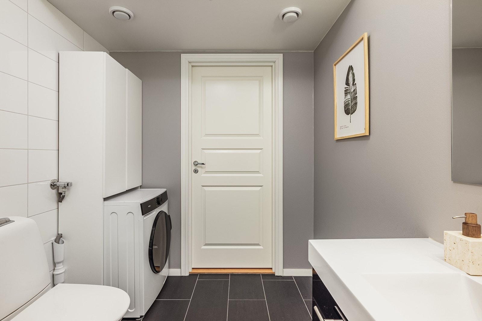 Badet har også opplegg for vaskemaskin. Galleribilde