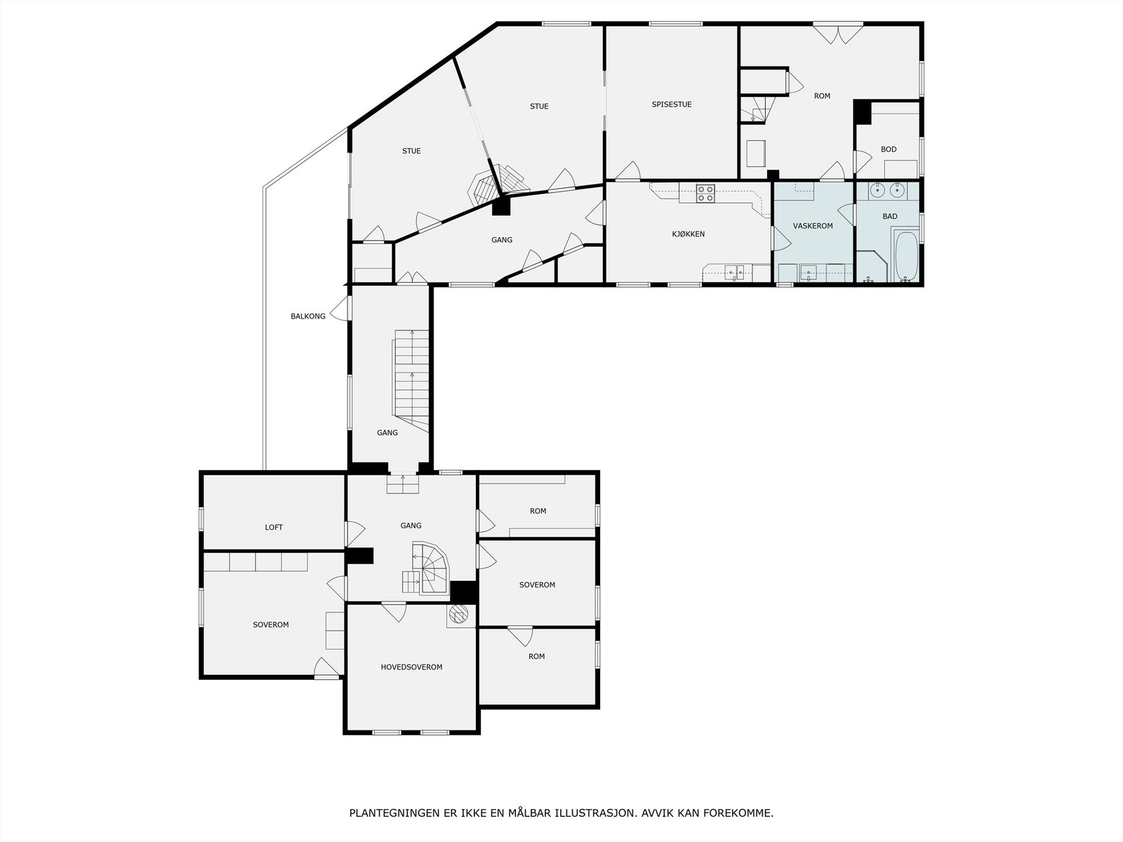 Plantegninger 2. etasje. Galleribilde