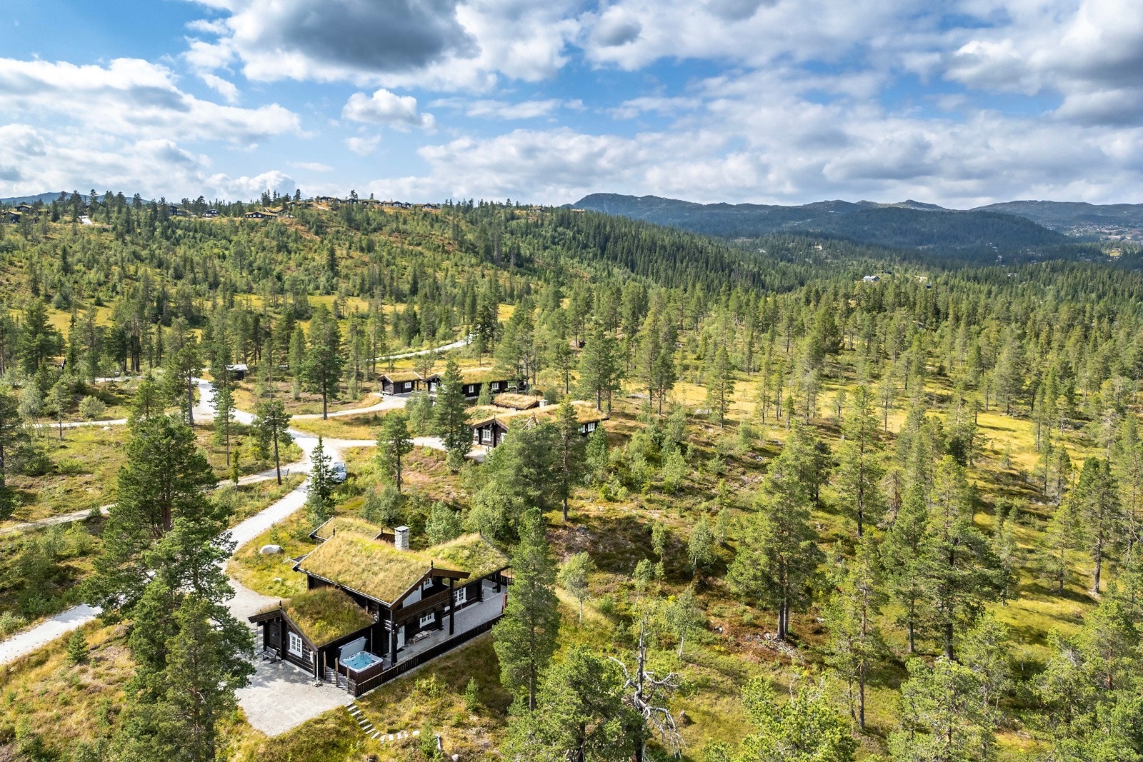 Hytta har usjenert beliggenhet Galleribilde