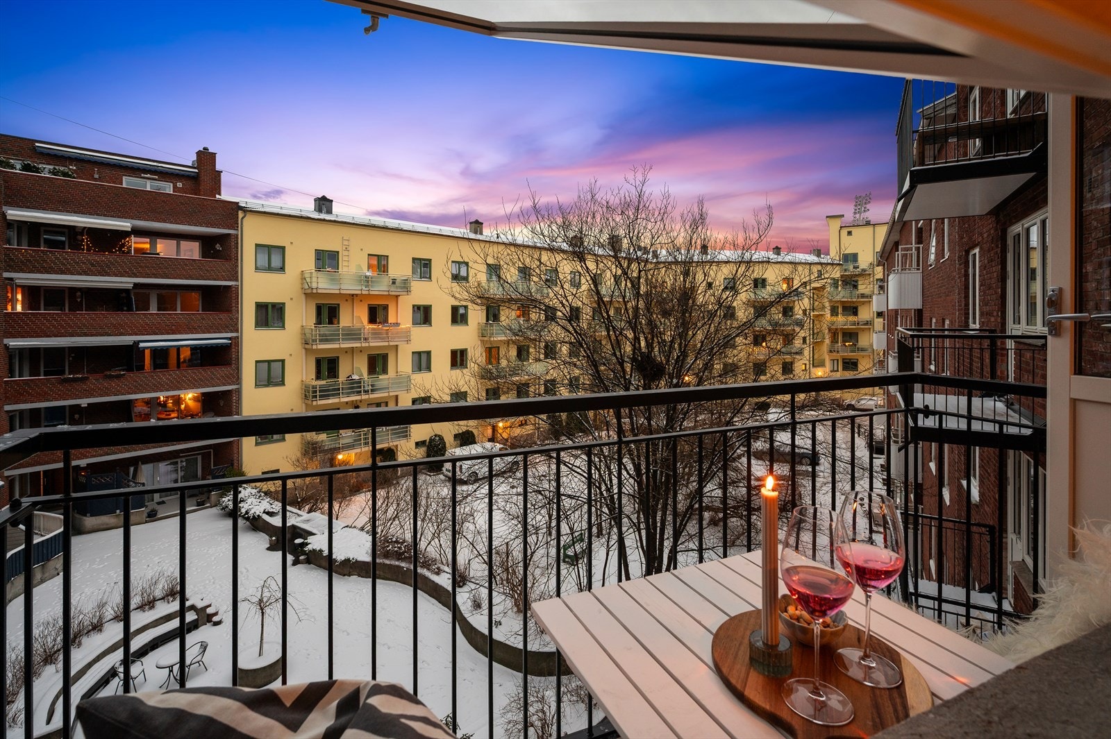 Her er det hyggelig utsikt mot indre gårdsrom. Galleribilde