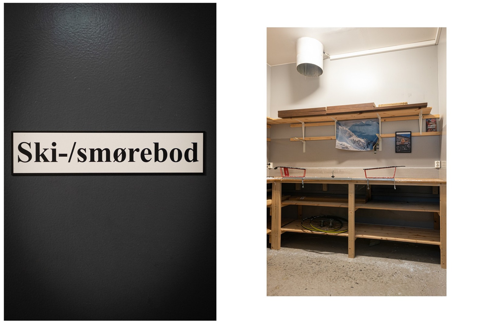 Sameiet har en egen smørebod som er perfekt for prepping av ski og utstyr! Galleribilde