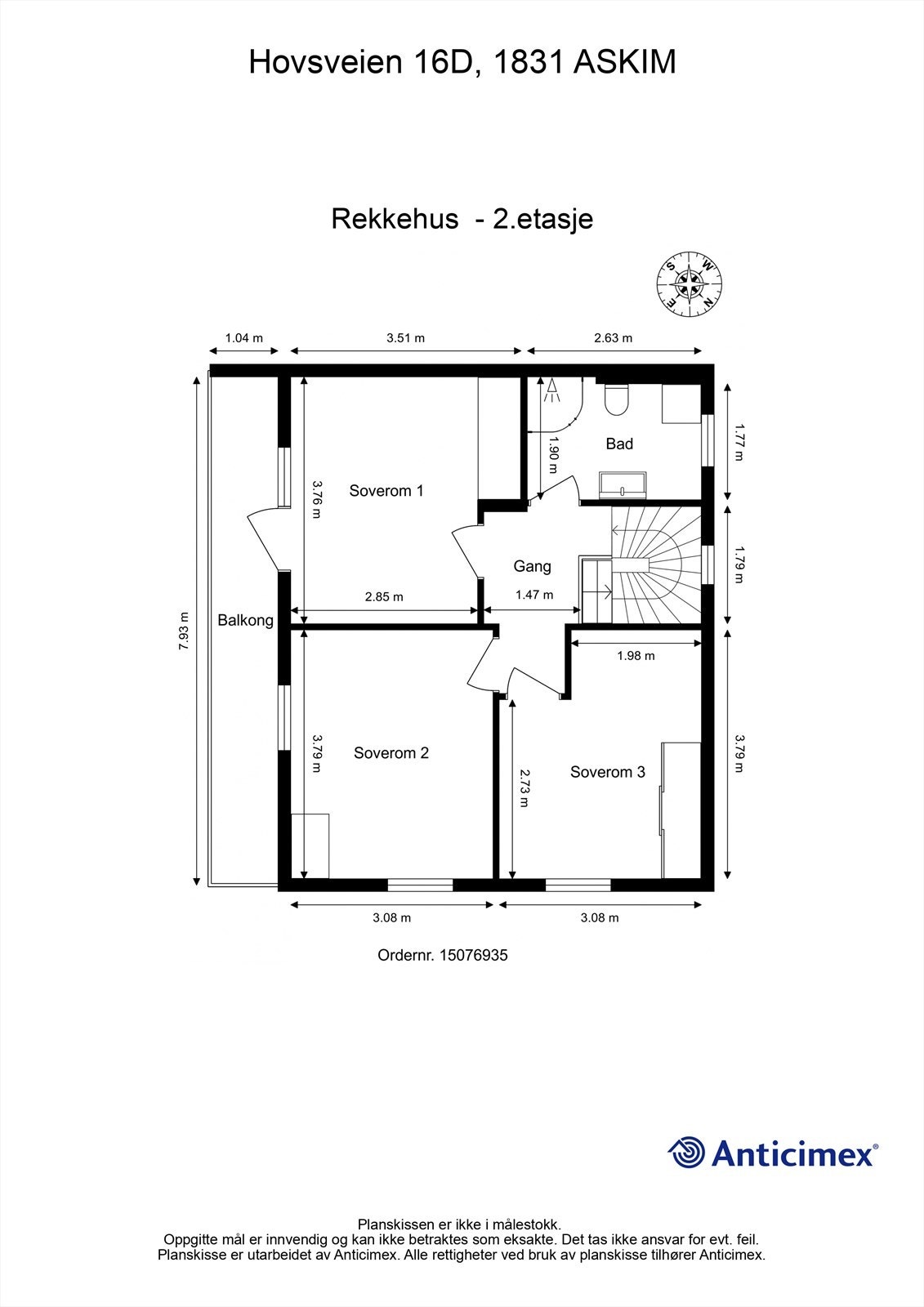Plantegning 2.etasje Galleribilde